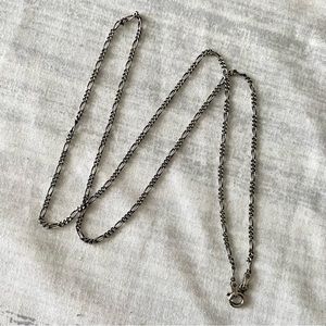 SOLD Sterling silver figaro chain vintage Italian